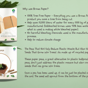 Eco-Friendly Tree-Free Diary & Plantable Seed Pen Combo