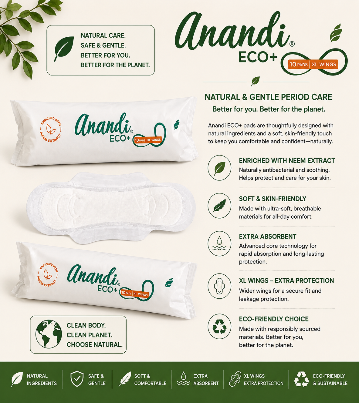 anandi organic compostable pads anandi organic compostable pads